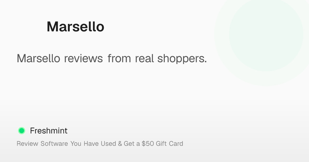 Marsello: Reviews, Pricing & Alternatives – Freshmint